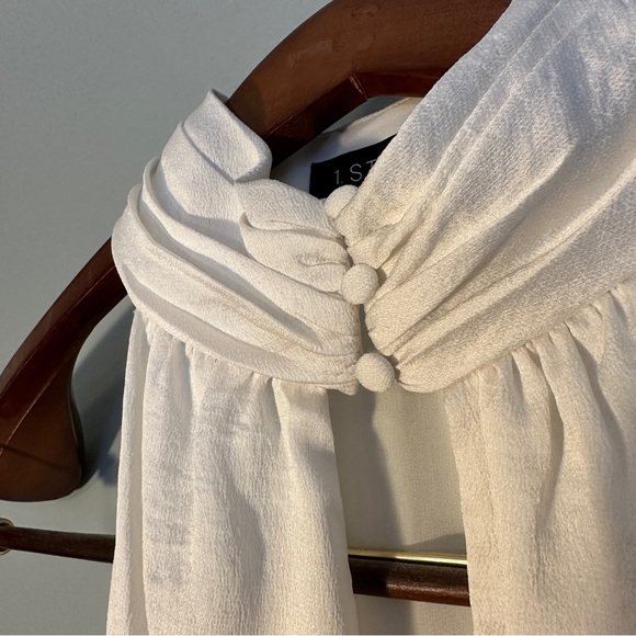 NWOT 1.STATE Halter Neck Rumple Hammered Satin Top - Picture 4 of 12